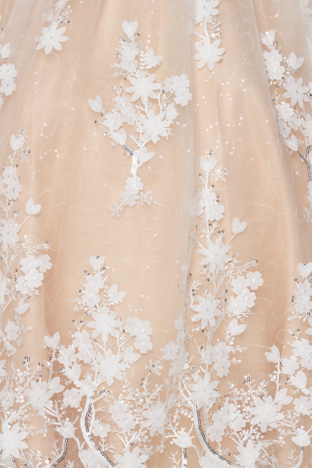 Girls Floral Applique Gown by Cinderella Couture 5108
