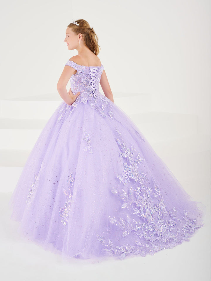 Girls Floral Off Shoulder Gown by Tiffany Princess 13744