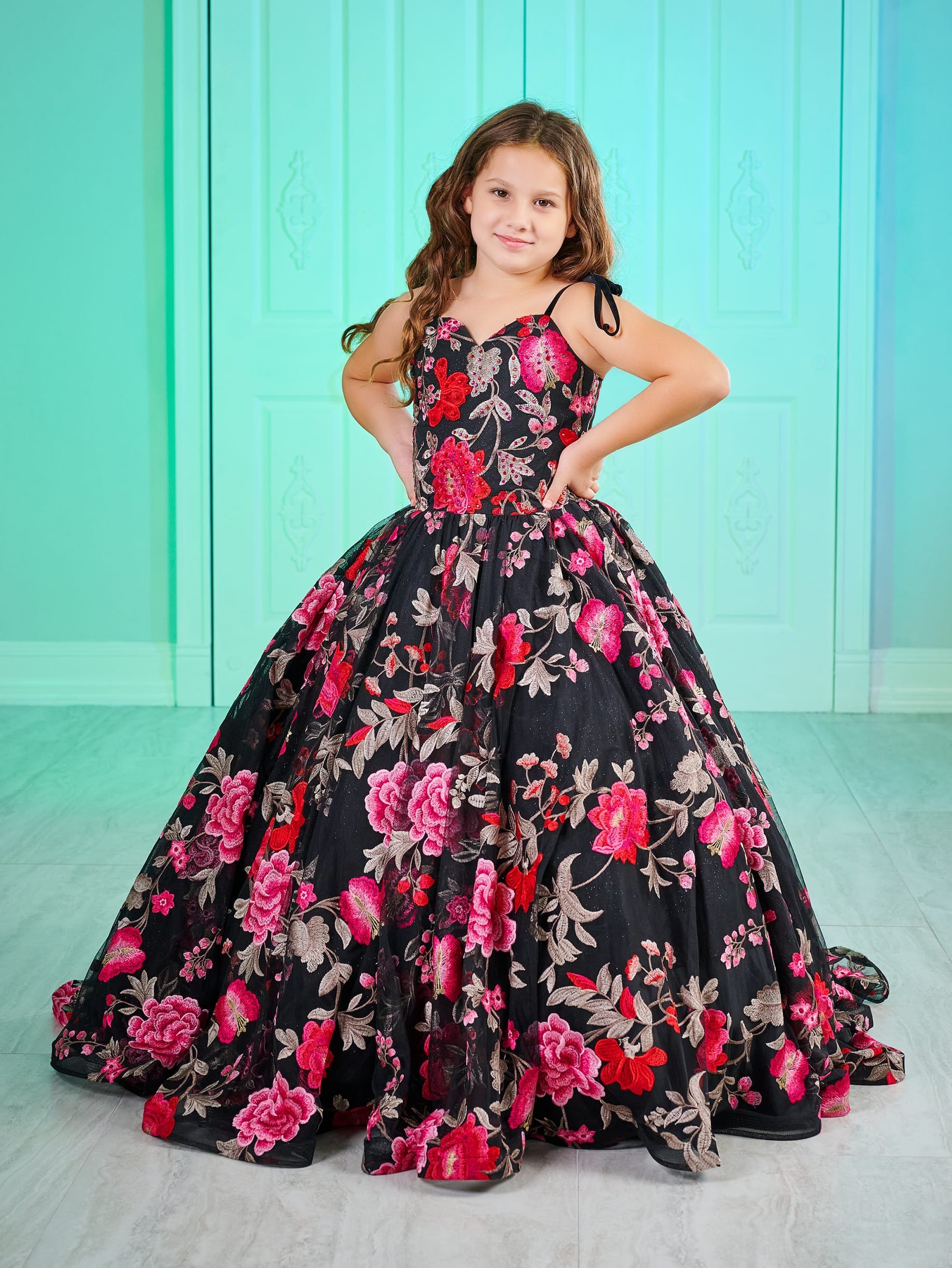 mini floral dress formal Mori Lee 9584 main image 1