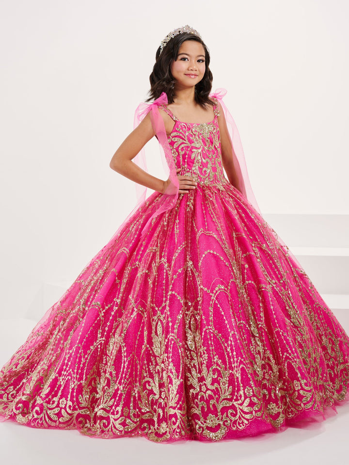 Girls Glitter Sleeveless Gown by Tiffany Princess 13695