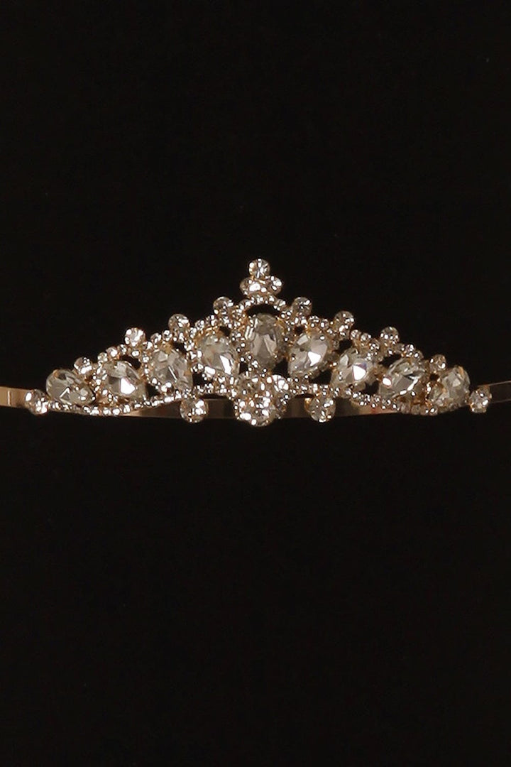 Girls Large Rhinestone Tiara Crown with Comb
