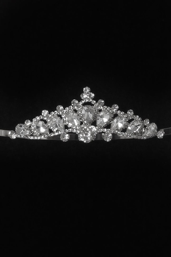 Girls Large Rhinestone Tiara Crown with Comb