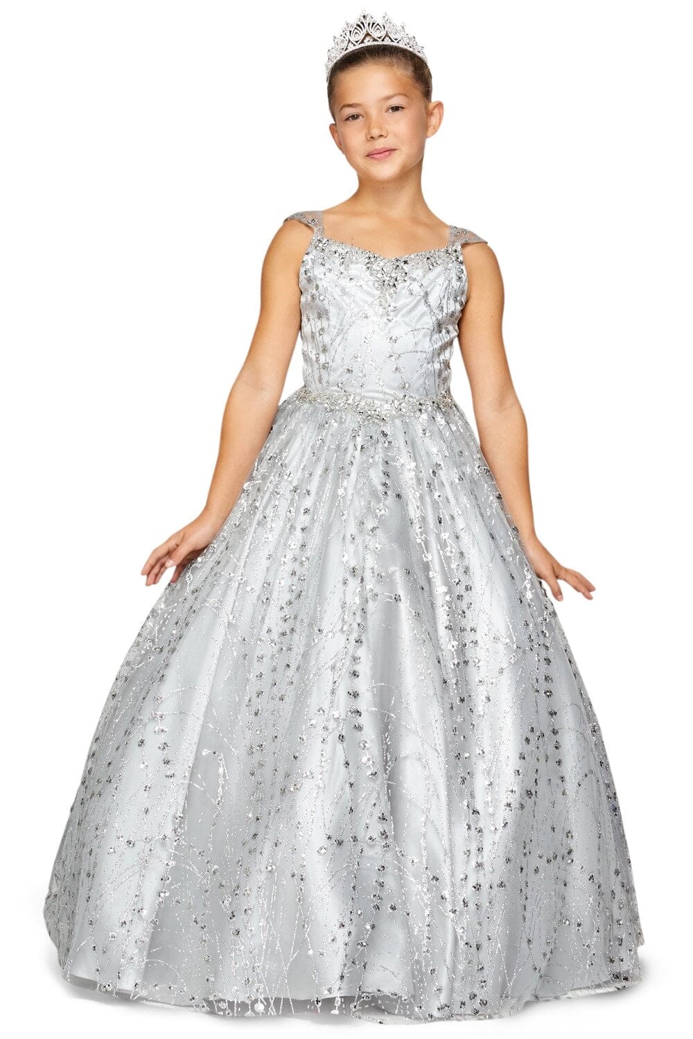 Sweetheart Bodice Long Flower Girl Dress