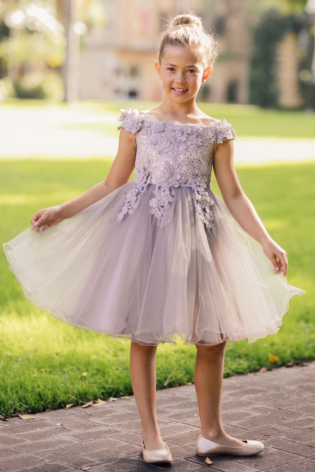 Party / Flower Girl Dress (9085) Mauve / 2 Party / Flower Girl Dress (9085) Mauve / 2