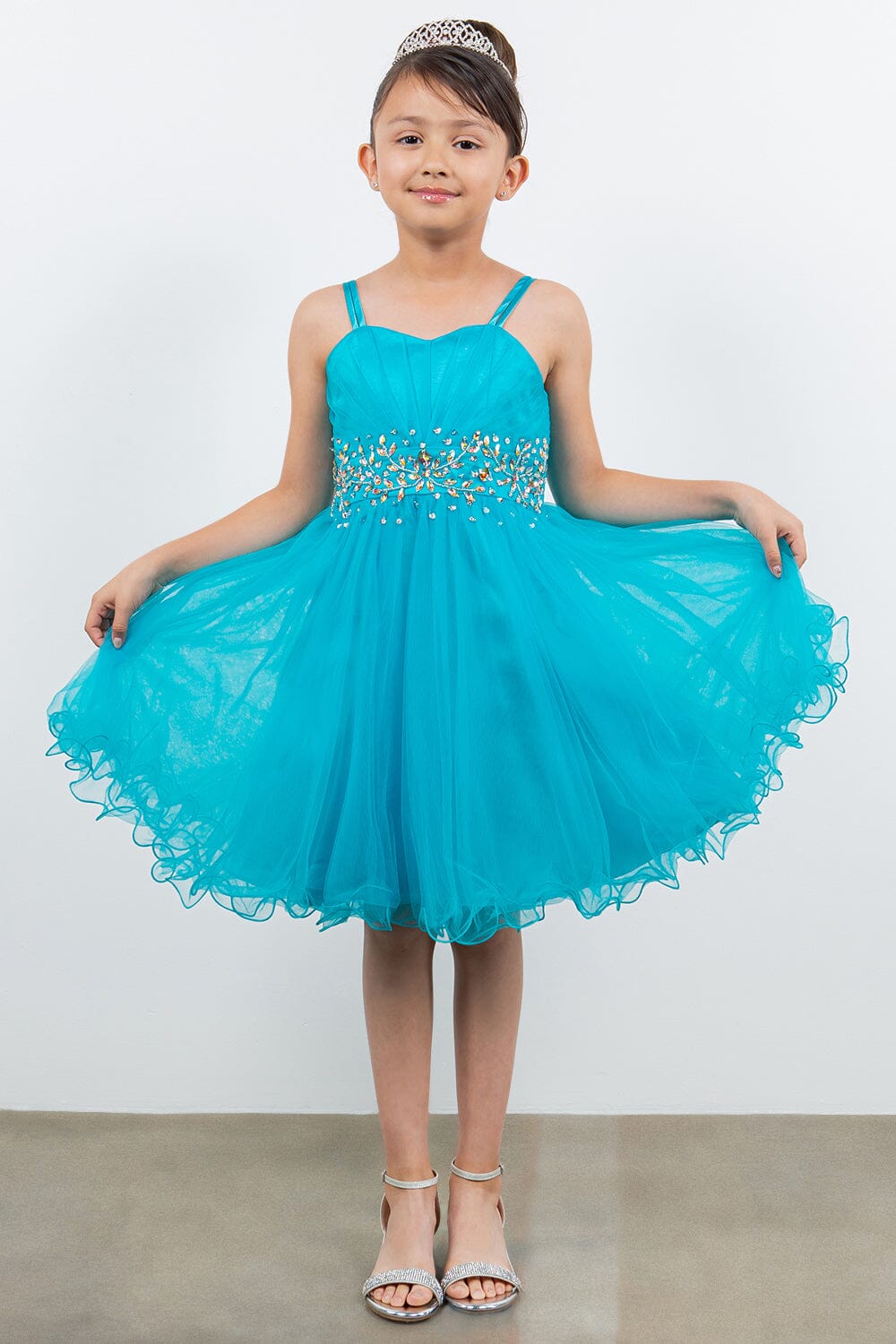 white christmas dresses Healanni's Corset Top & Dress for Kids – Polka Dot Umbrella main image 0