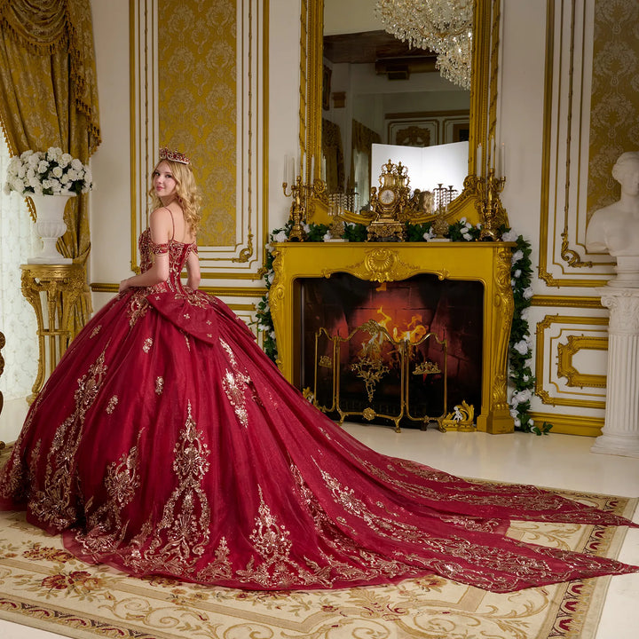 Cold Shoulder Ball Gown by Elizabeth K GL3639