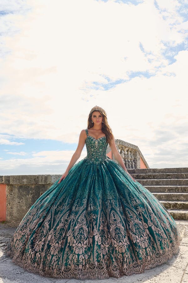 Glitter Applique Bow Quinceanera Dress by Amarra 54210 – ABC Fashion