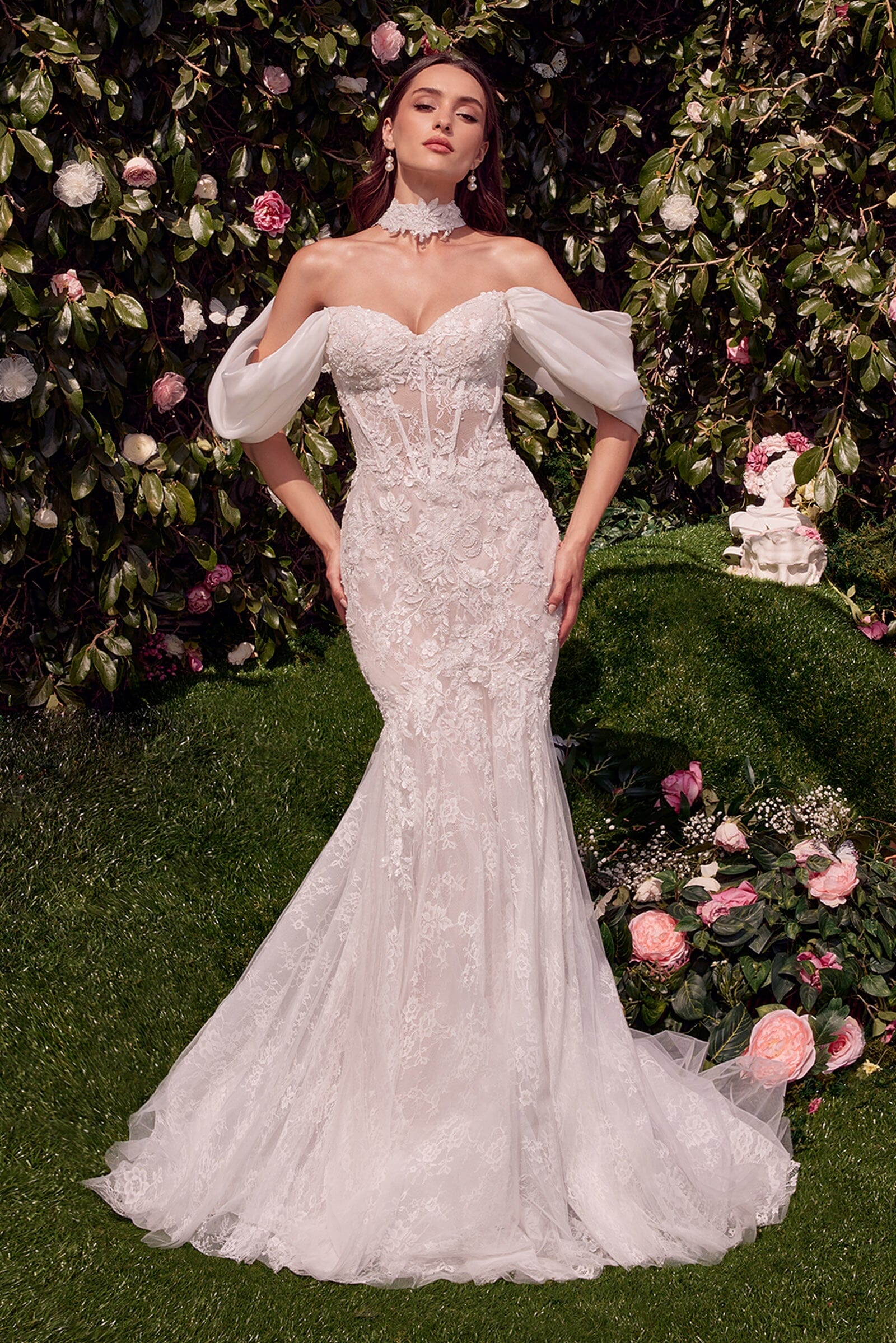 Lace Corset Mermaid Bridal Gown by Ladivine WL031 Lace Corset Mermaid Bridal Gown by Ladivine WL031