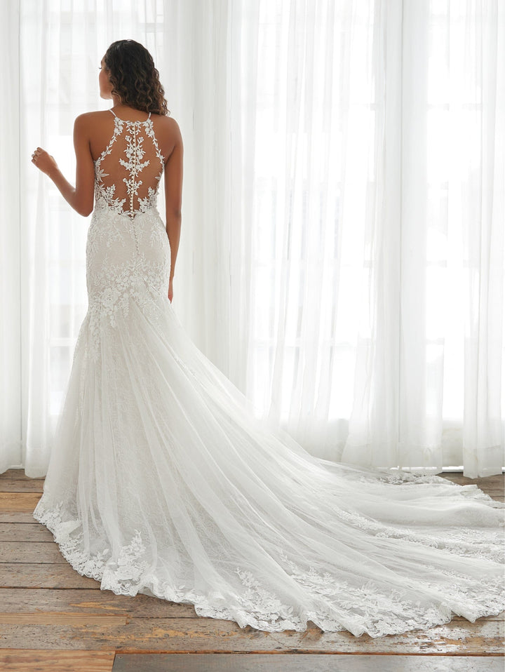 Lace Halter Mermaid Bridal Gown by Adrianna Papell 31226