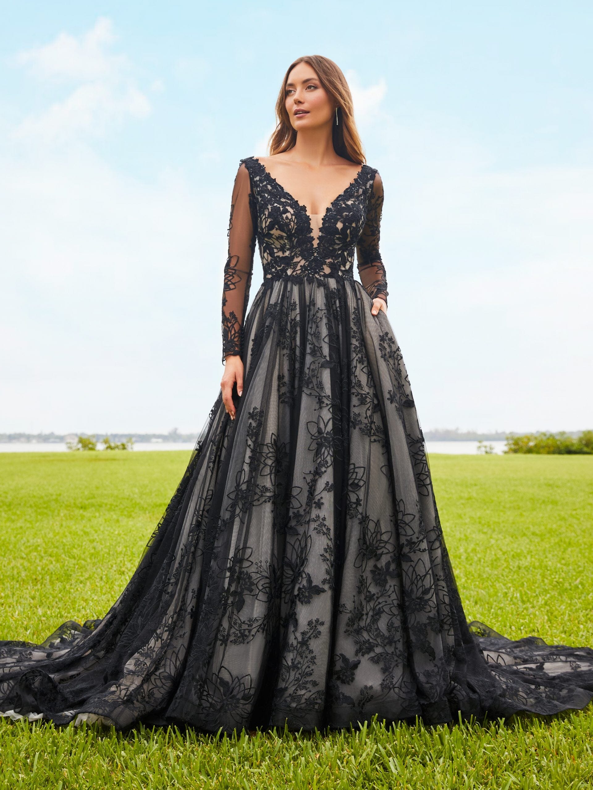Lace Long Sleeve Wedding Gown by Adrianna Papell 31205 ABC Fashion Lace Long Sleeve Wedding Gown by Adrianna Papell 31205 ABC Fashion