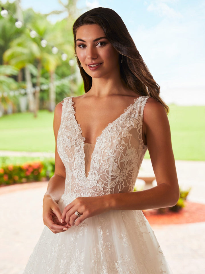 Lace Long Sleeve Wedding Gown by Adrianna Papell 31205