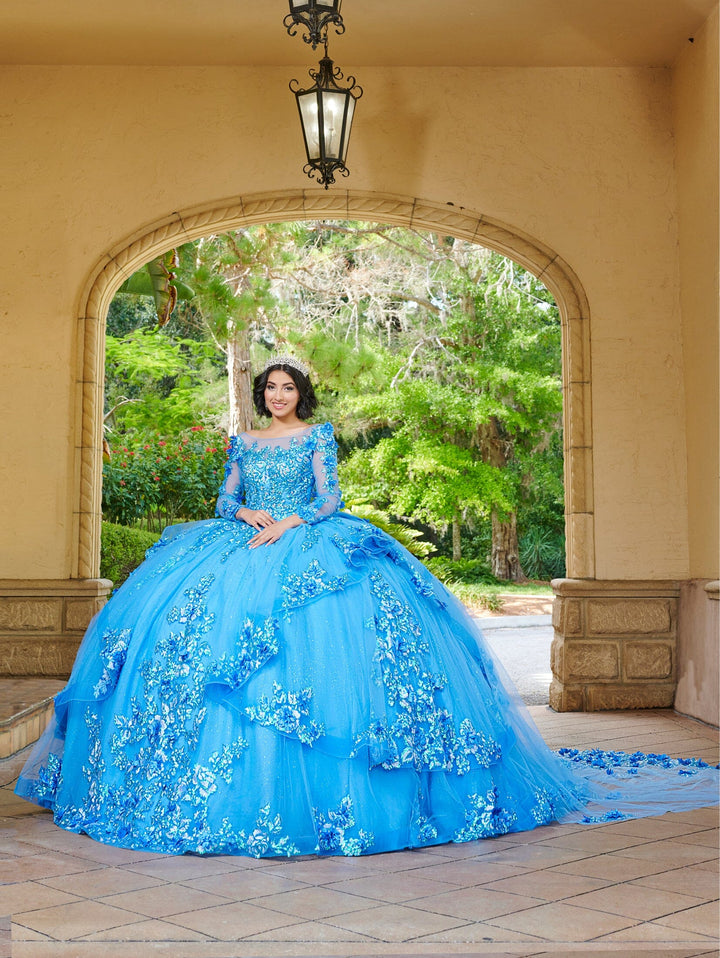 Long Sleeve Quinceanera Dress by House of Wu 26082