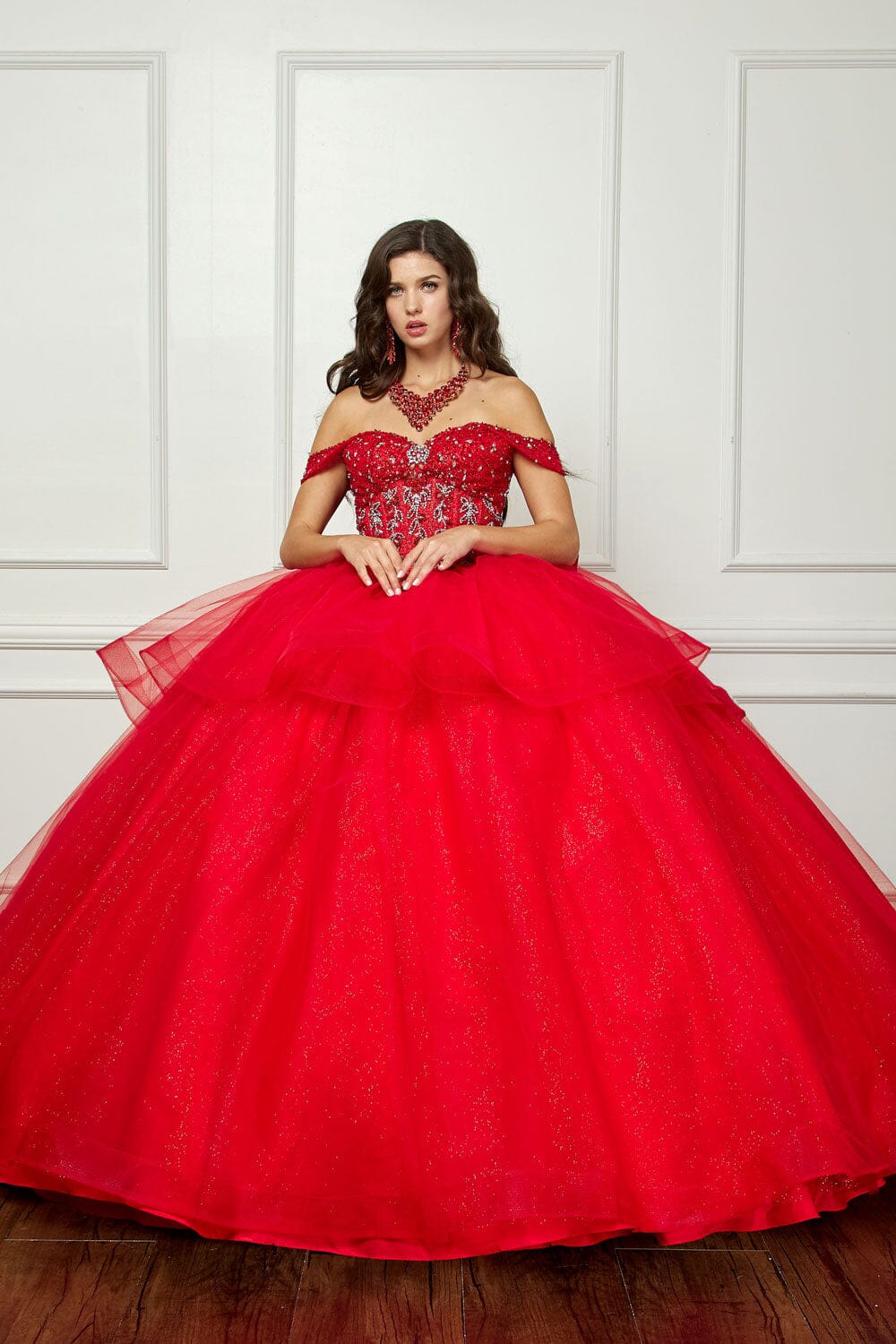 Off Shoulder Bow Ball Gown by Petite Adele PQ1063 ABC Fashion Off Shoulder Bow Ball Gown by Petite Adele PQ1063 ABC Fashion