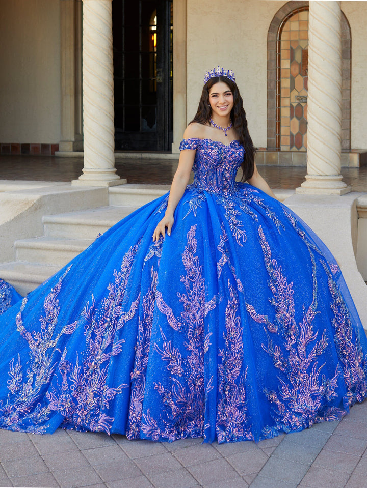 Off Shoulder Corset Quinceanera Dress by House of Wu 26063