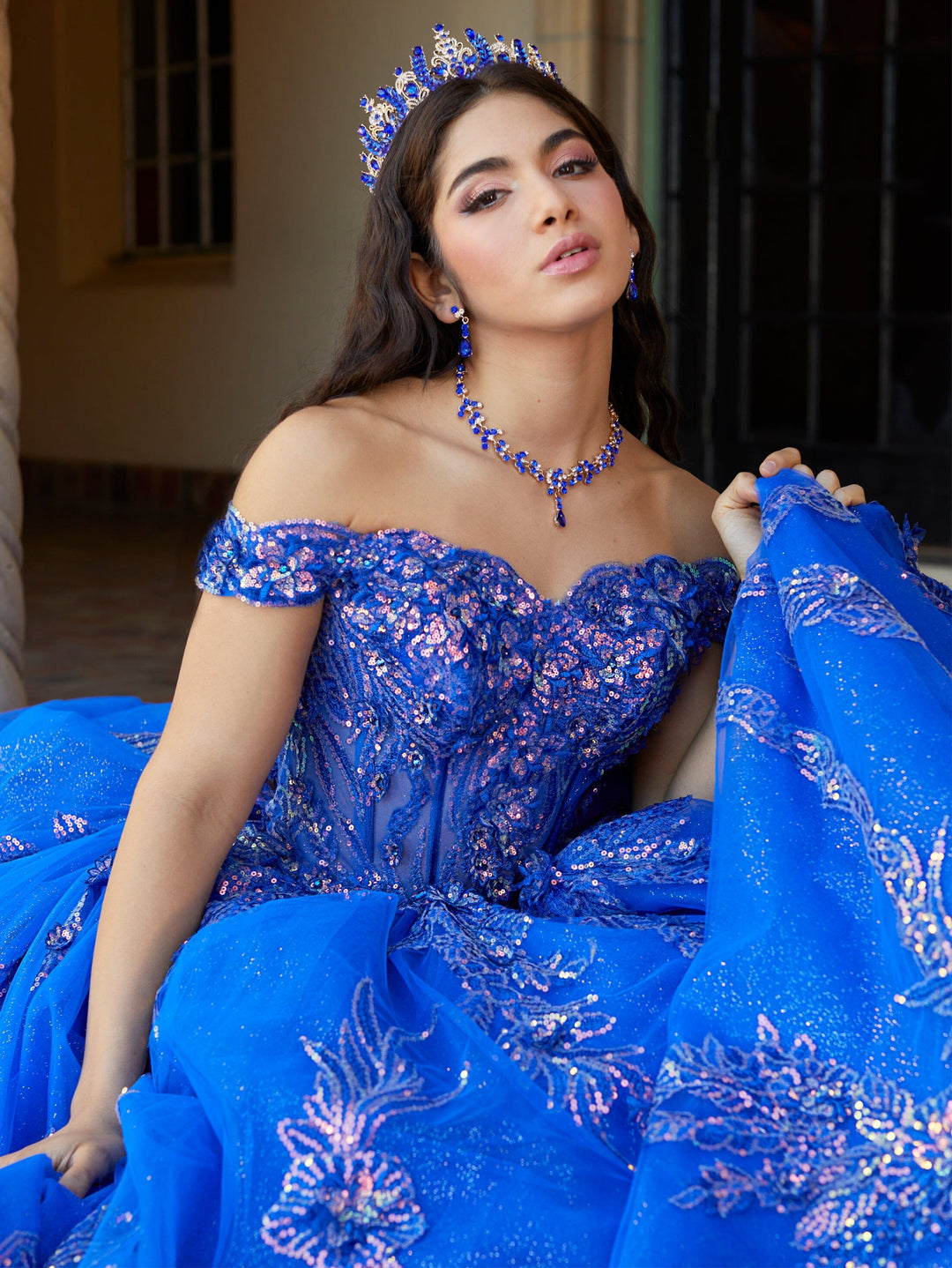 Off Shoulder Corset Quinceanera Dress by House of Wu 26063