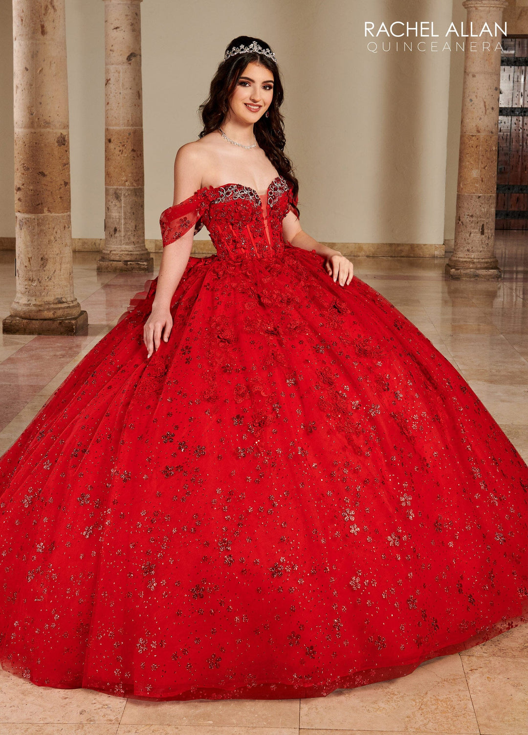 Off Shoulder Corset Quinceanera Dress by Rachel Allan RQ3122