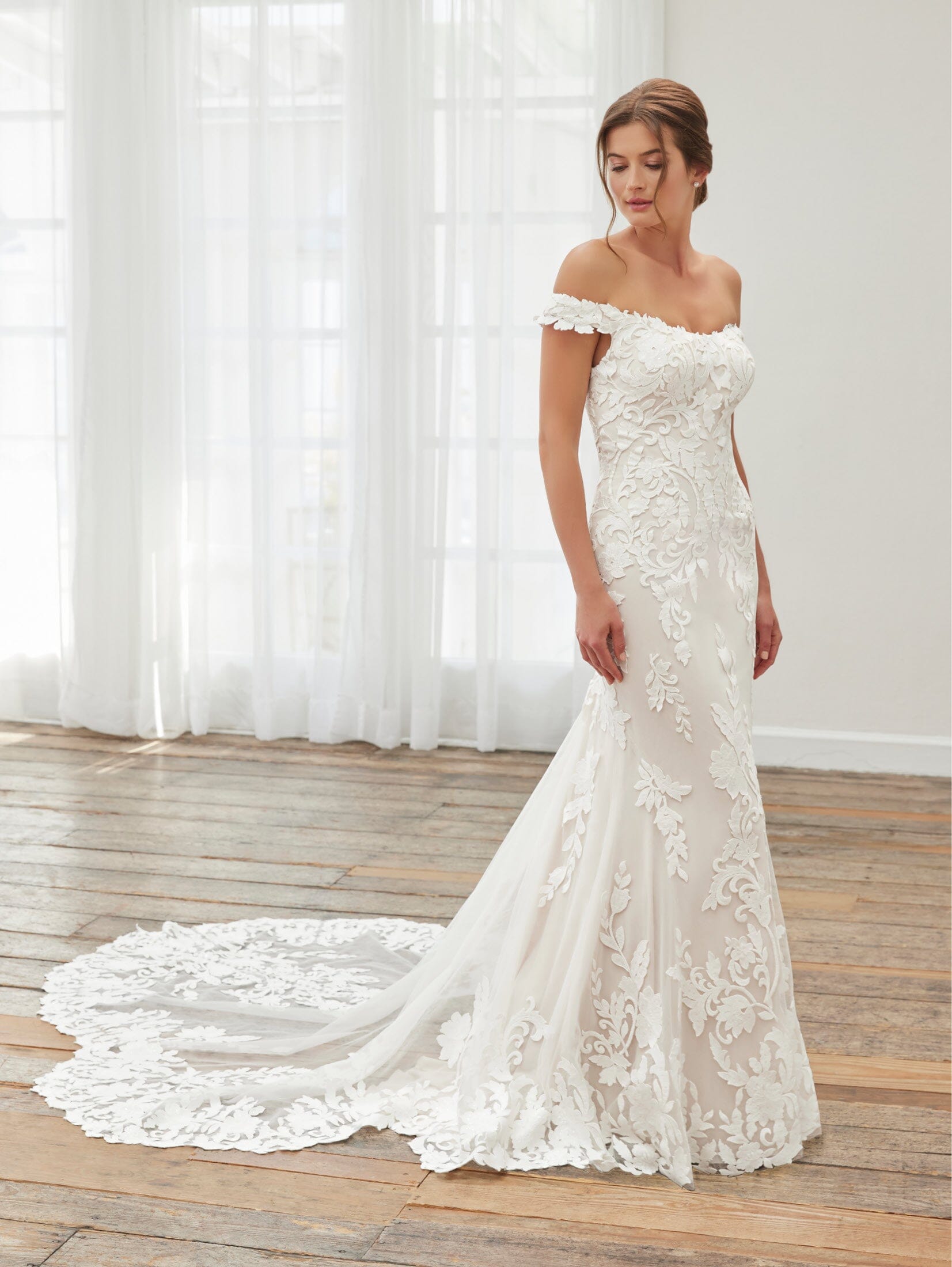 Off Shoulder Short Sleeve Bridal Gown by Adrianna Papell 31252 ABC Fashion Off Shoulder Short Sleeve Bridal Gown by Adrianna Papell 31252 ABC Fashion