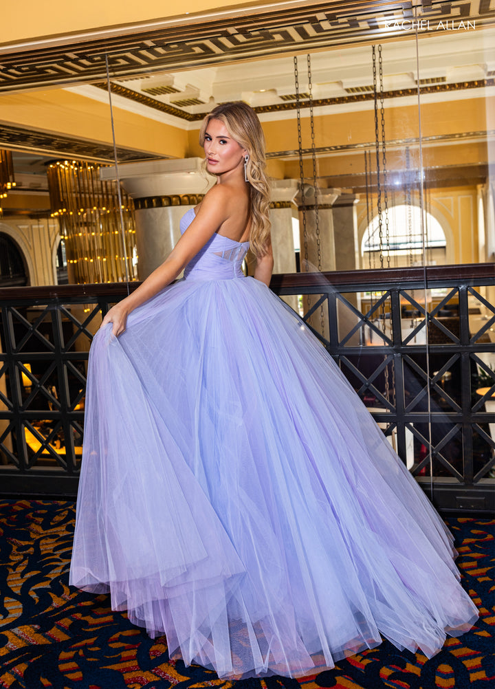 Tulle Strapless A-line Gown by Rachel Allan 70761