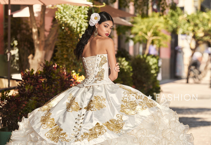 Rose Charro 2-Piece Quinceanera Dress by Ragazza M45-145