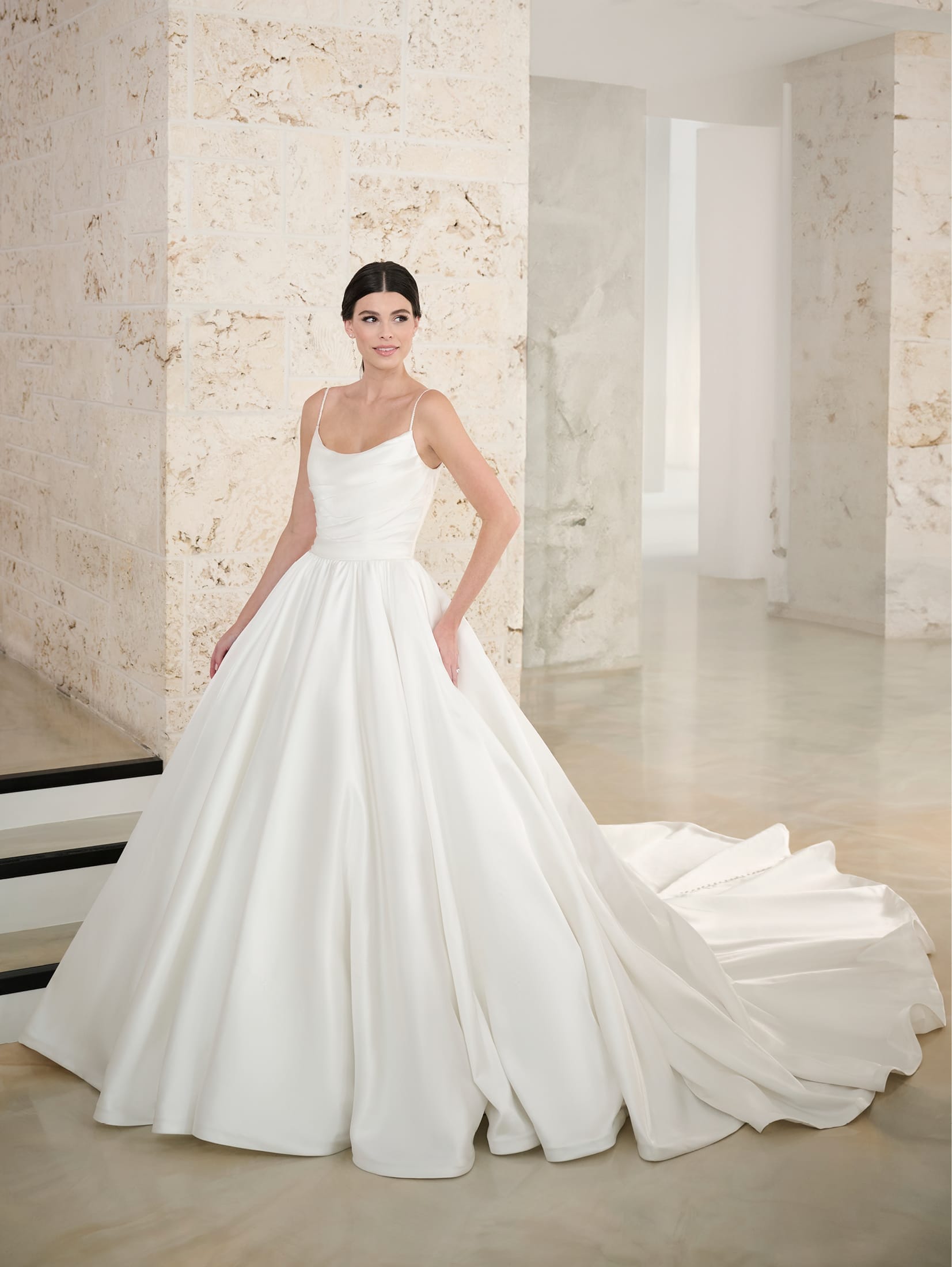 Satin Sleeveless A-line Bridal Gown by Adrianna Papell 31299