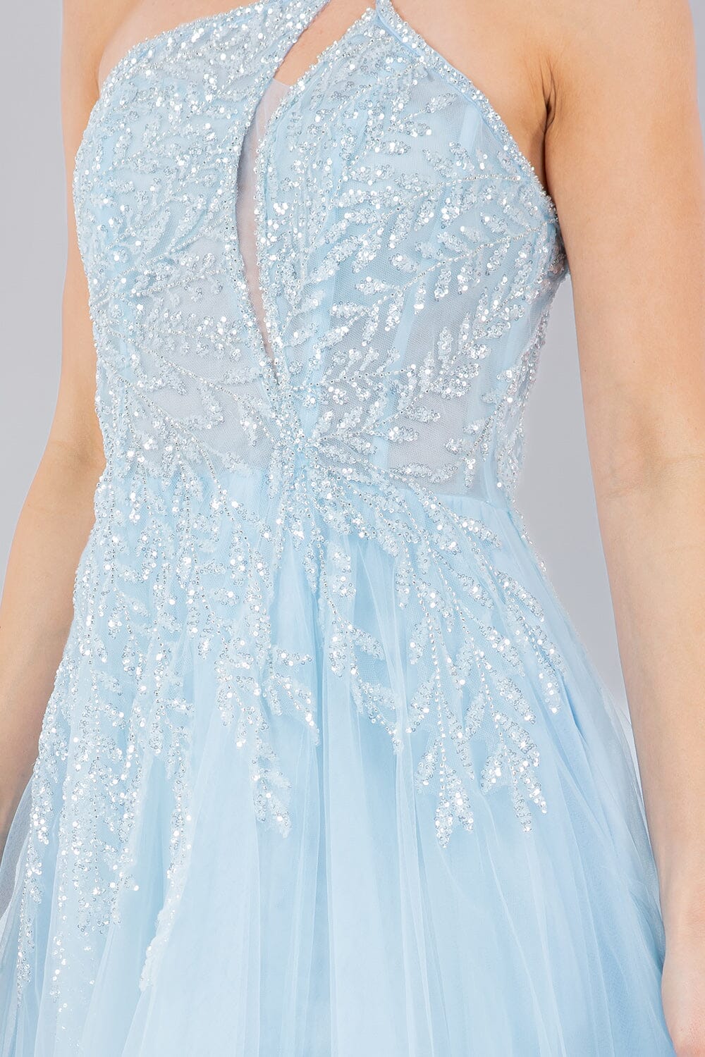 Sequin One Shoulder A-line Gown by Cinderella Couture 8118J