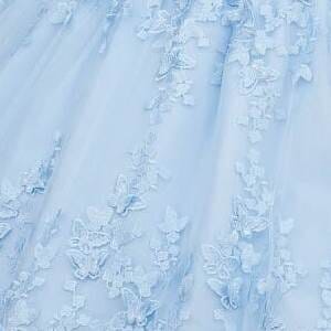 Short Beaded Strapless Ruffled Tulle Dress by Elizabeth K GS1051