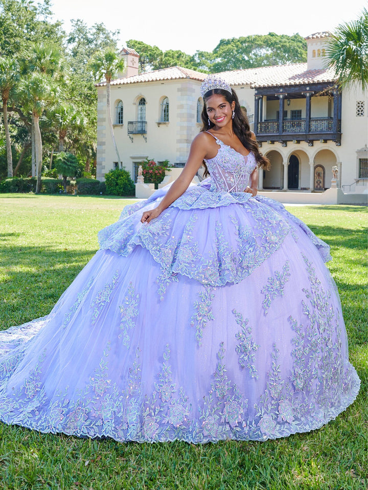 Sleeveless Cape Quinceanera Dress by House of Wu 26077