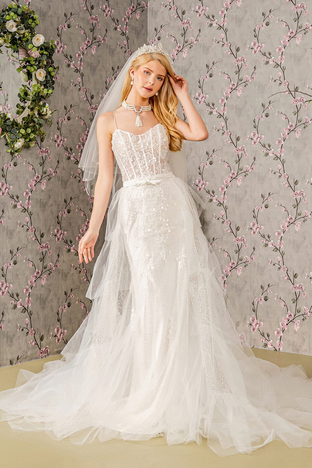 Elizabeth K GL3425 Sleeveless Corset Bridal Dress Formal Dress Shops Ivory / S Elizabeth K GL3425 Sleeveless Corset Bridal Dress Formal Dress Shops Ivory / S