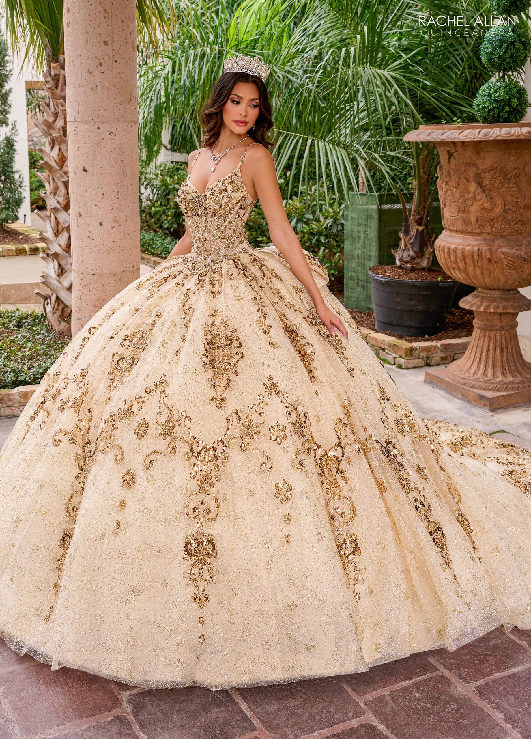 riu  rちゃん Collar ponte short dress Msize Sleeveless Corset Quinceanera Dress by Rachel Allan RQ2202