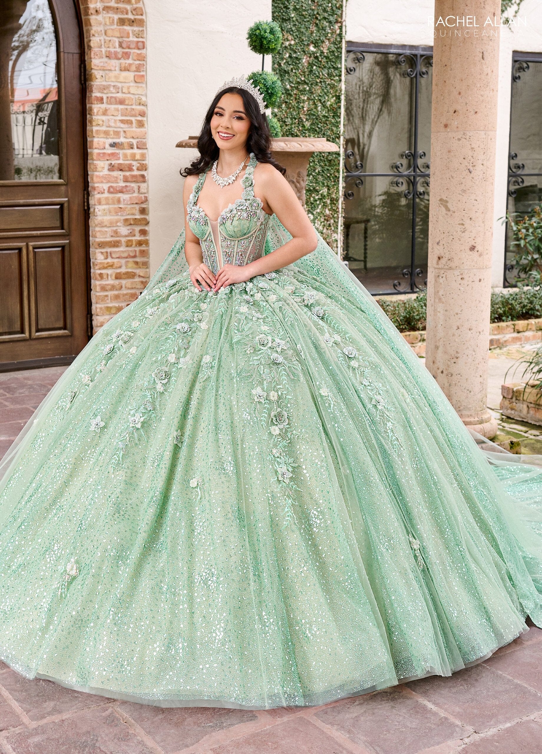 Strapless Cape Quinceanera Dress by Rachel Allan RQ3135 – ABC Fashion