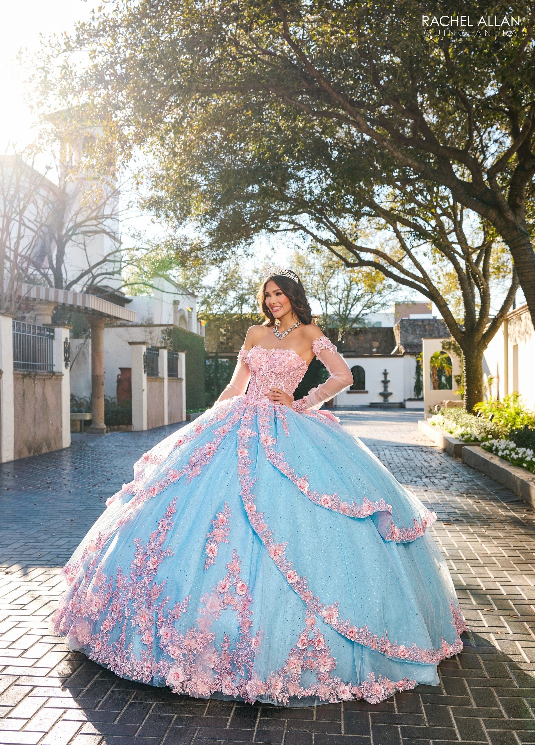 Strapless Corset Quinceanera Dress by Rachel Allan RQ2196 4 / Pink Champagne