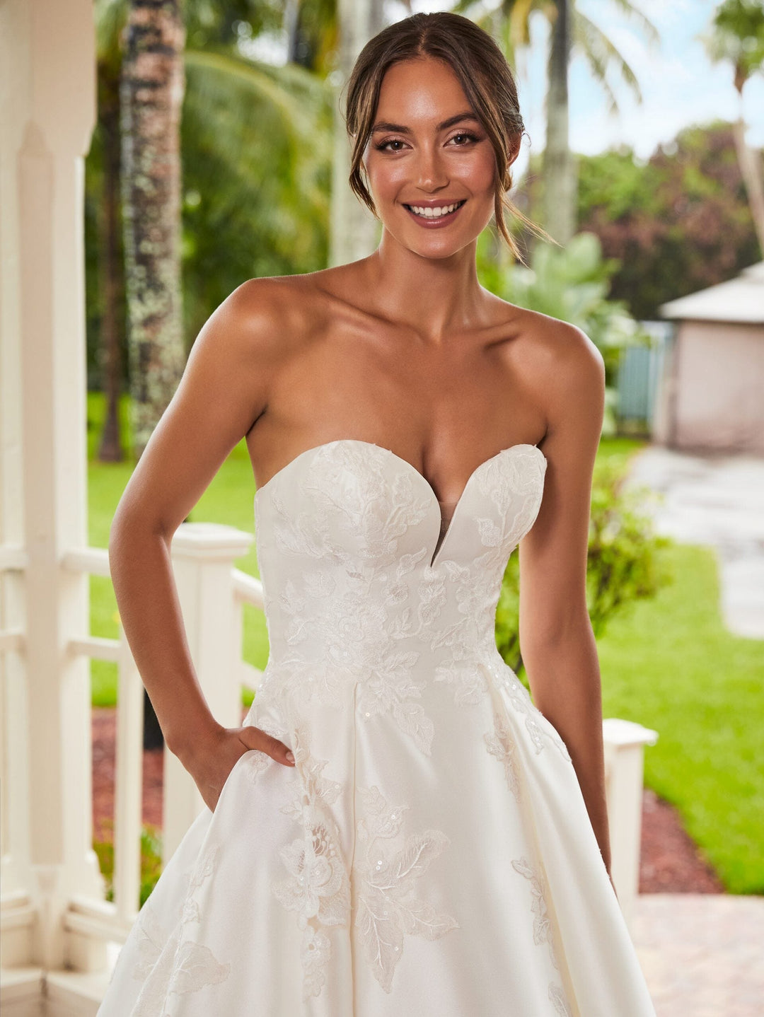 Strapless Mikado Wedding Gown by Adrianna Papell 31222