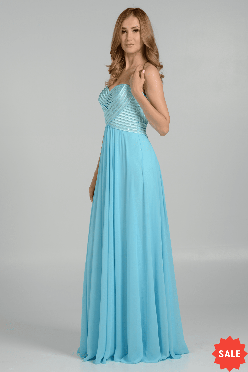 Strapless Sweetheart Gown with Sequined Top by Poly USA 7714 ABC Fashion Strapless Sweetheart Gown with Sequined Top by Poly USA 7714 ABC Fashion