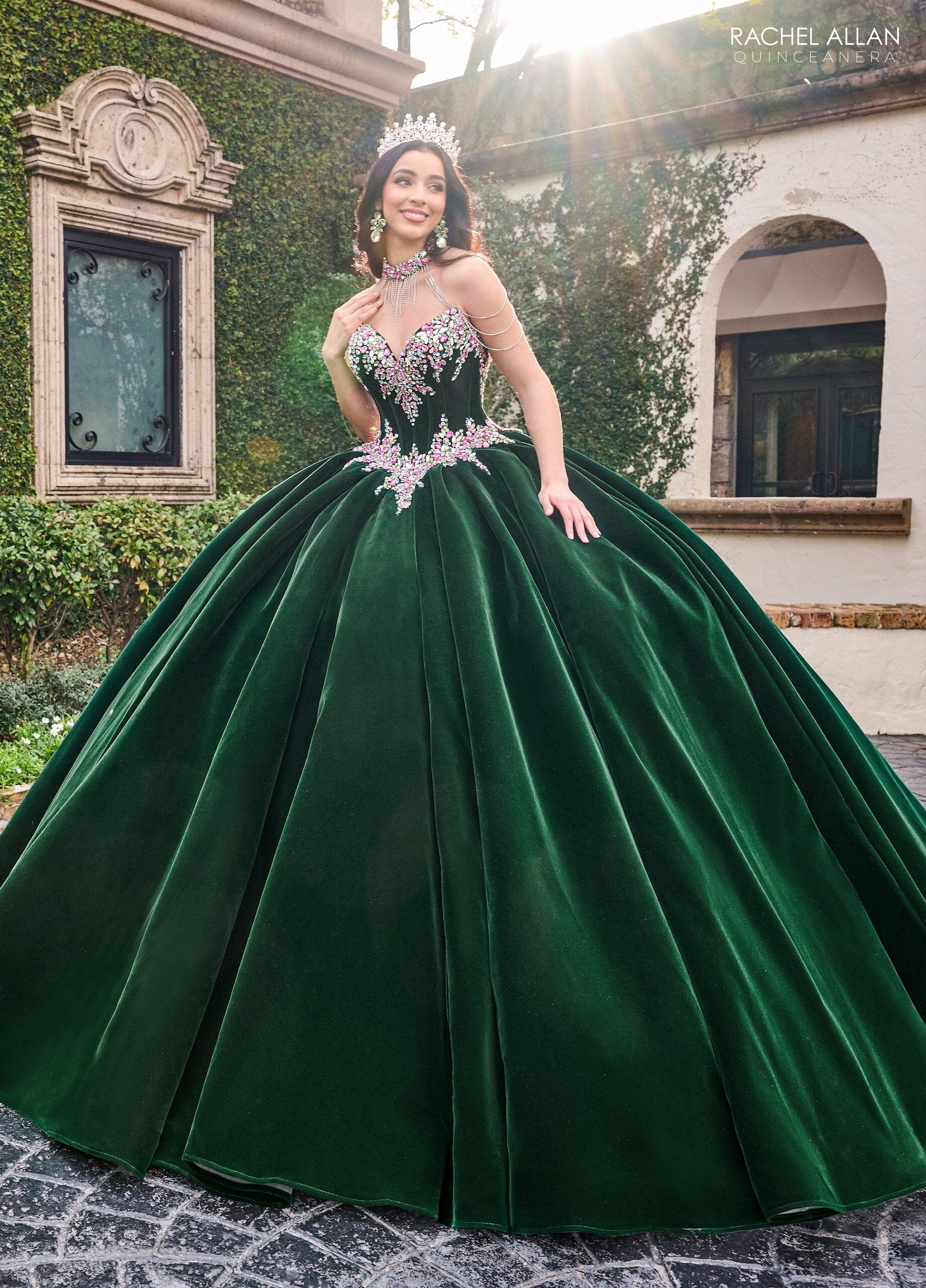 velvet-strapless-quinceanera-