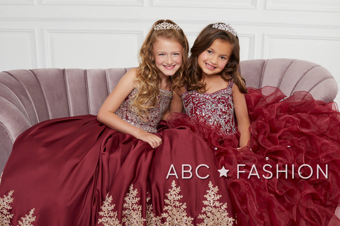 2 Piece Satin Strapless Quinceanera Dress by House of Wu 26826-Quinceanera Dresses-ABC Fashion