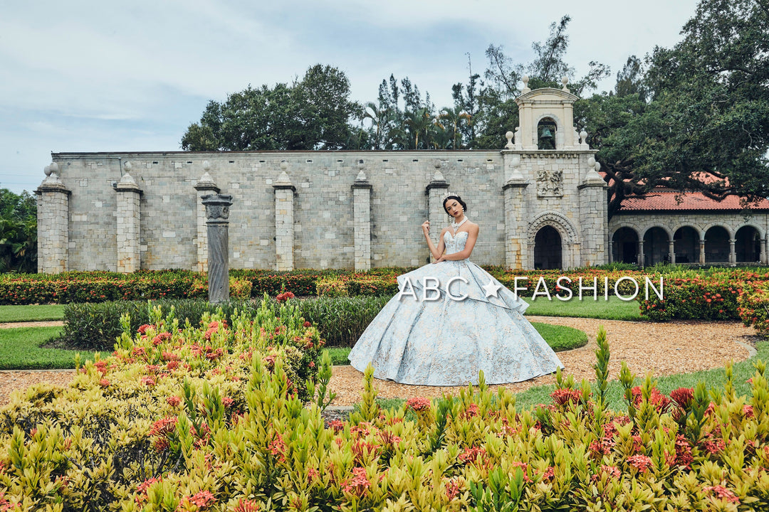 2 Piece Strapless Floral Print Quinceanera Dress by House of Wu 26947-Quinceanera Dresses-ABC Fashion