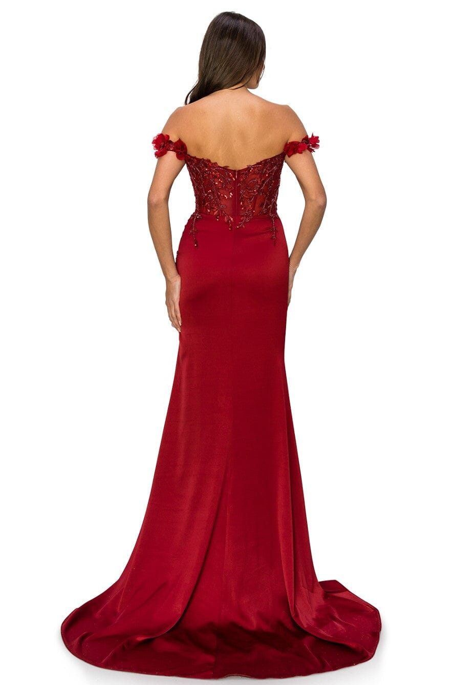 3D Floral Off Shoulder Gown by Cinderella Couture 8050J