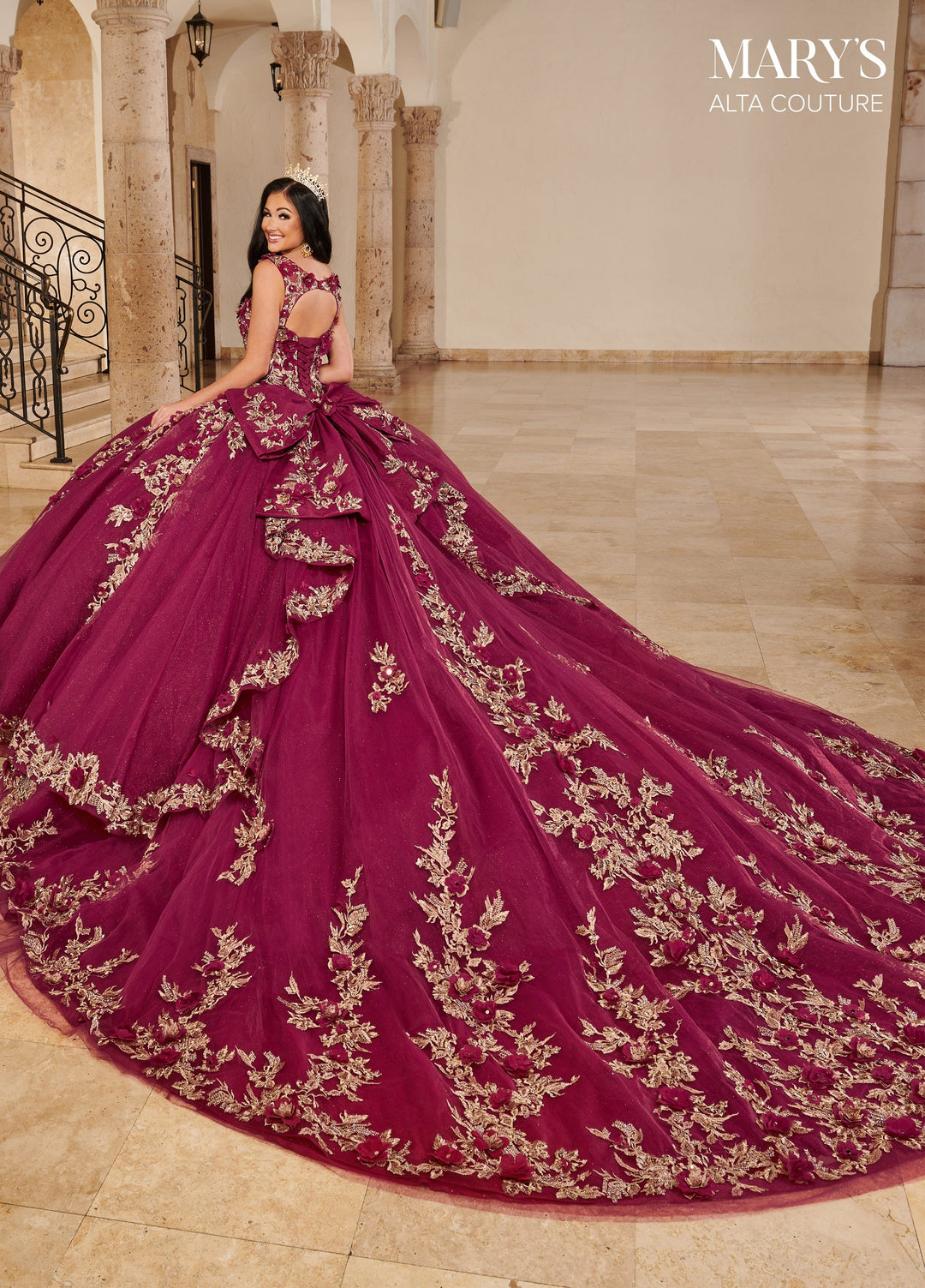 3D Floral Quinceanera Dress by Alta Couture MQ3074