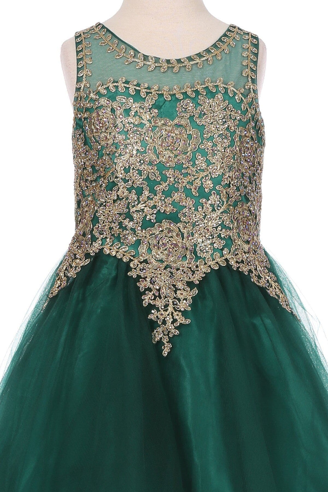 Applique Girls Short Ruffled Dress by Cinderella Couture 5017