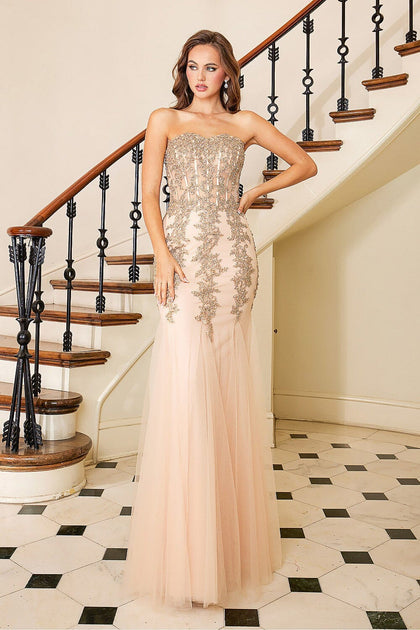 Glitter Corset Wedding Gown by Ladivine CDS435W