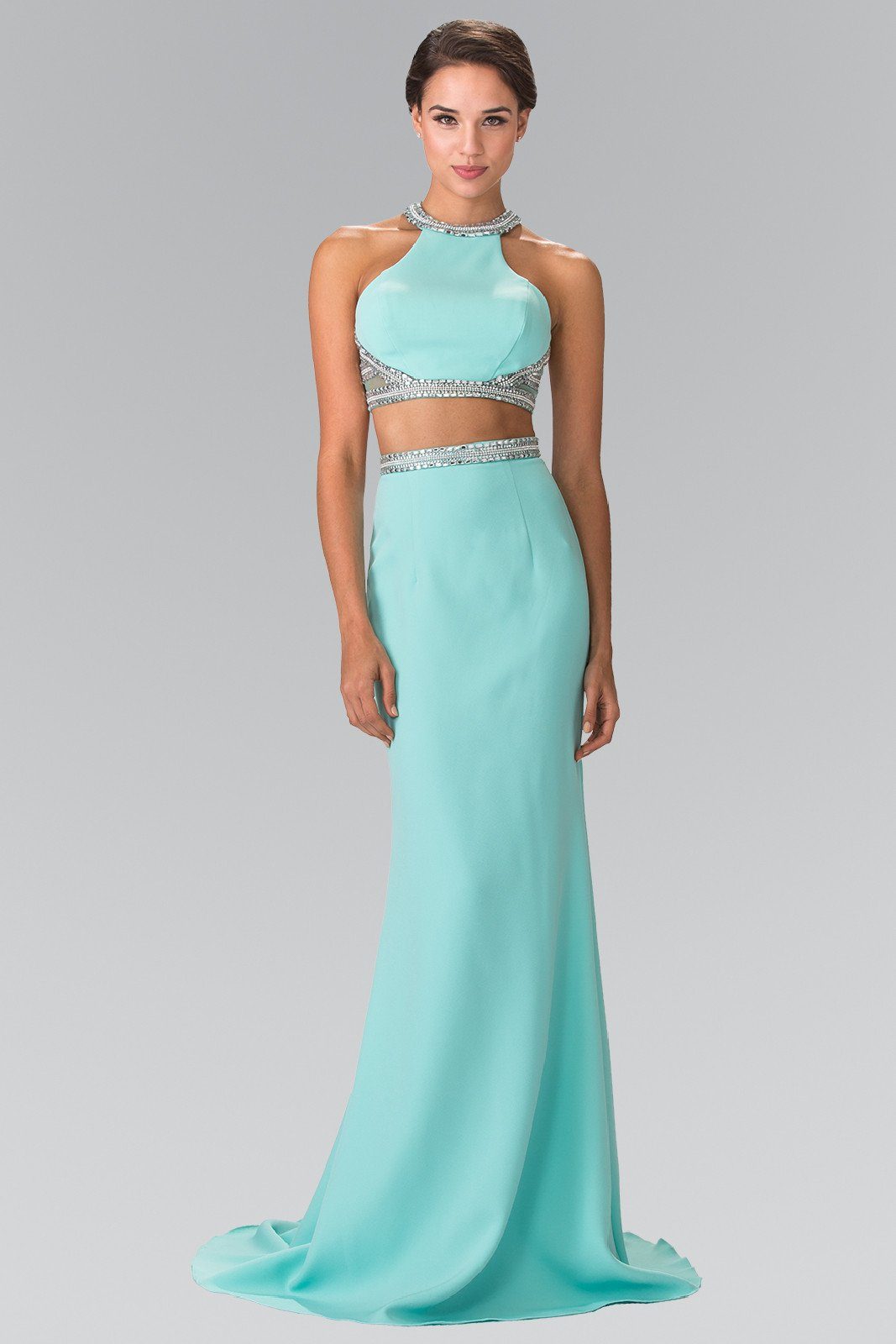 Aqua Two-Piece Dress with Beaded Accents by Elizabeth K GL2256 ABC Fashion Aqua Two-Piece Dress with Beaded Accents by Elizabeth K GL2256 ABC Fashion