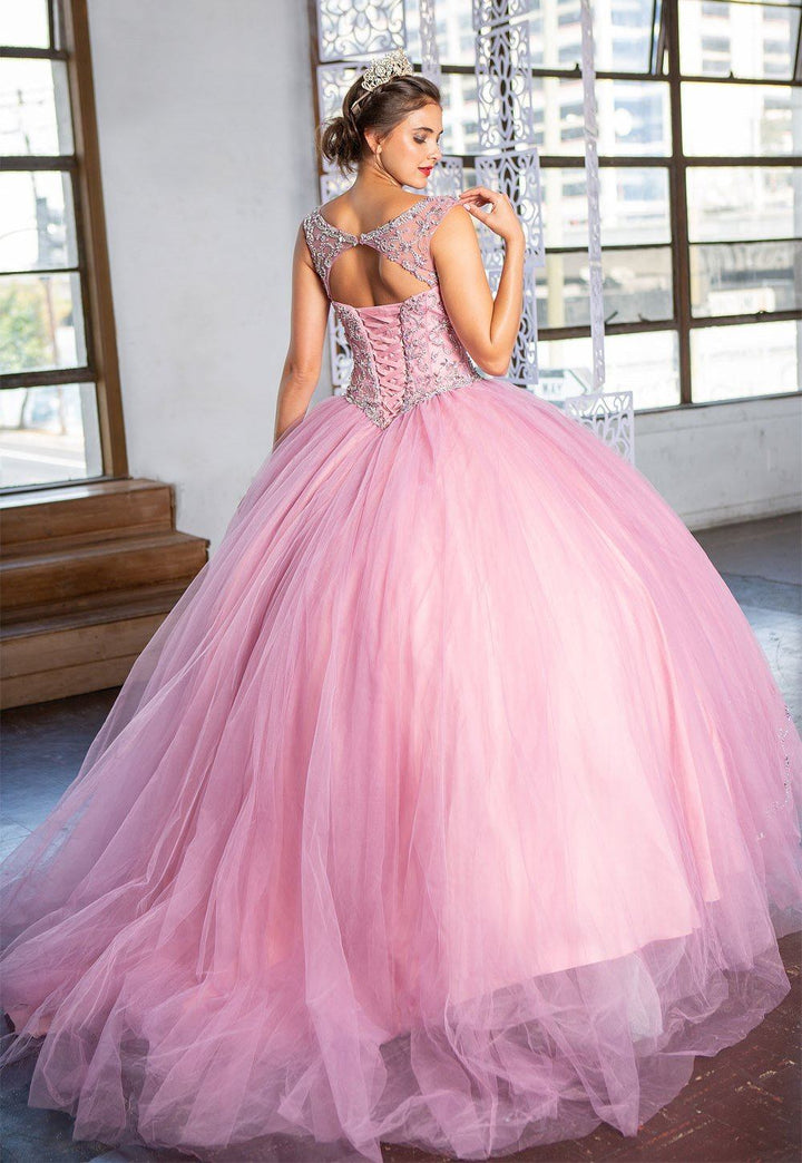 Beaded Sleeveless Illusion Quinceanera Dress by Calla KY77621X-Quinceanera Dresses-ABC Fashion