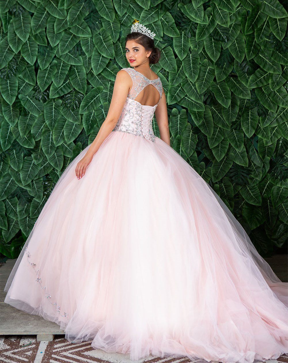 Beaded Sleeveless Illusion Quinceanera Dress by Calla KY77621X-Quinceanera Dresses-ABC Fashion