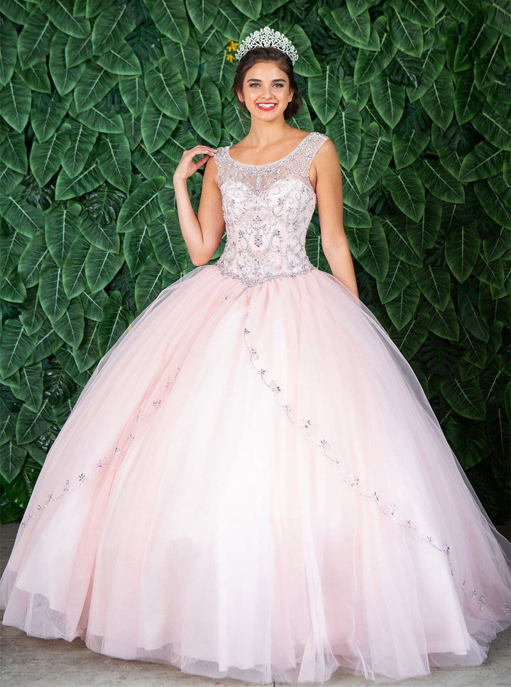 Beaded Sleeveless Illusion Quinceanera Dress by Calla KY77621X-Quinceanera Dresses-ABC Fashion