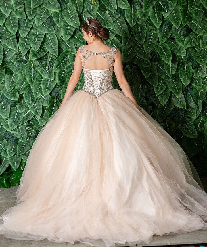 Beaded Sleeveless Illusion Quinceanera Dress by Calla KY77621X-Quinceanera Dresses-ABC Fashion