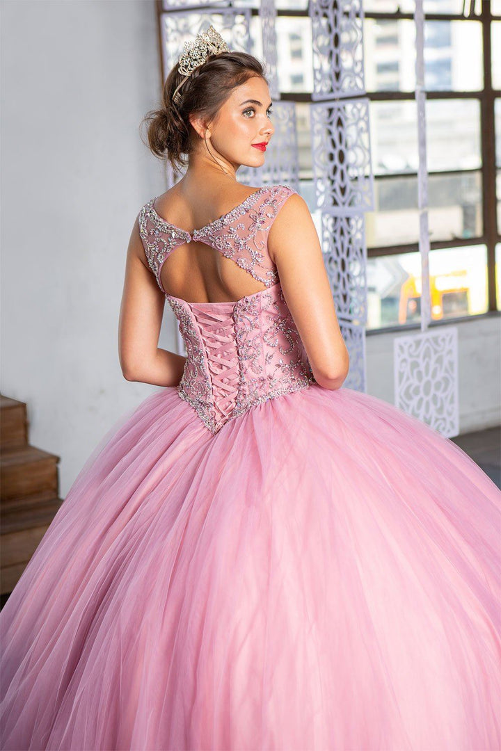 Beaded Sleeveless Illusion Quinceanera Dress by Calla KY77621X-Quinceanera Dresses-ABC Fashion