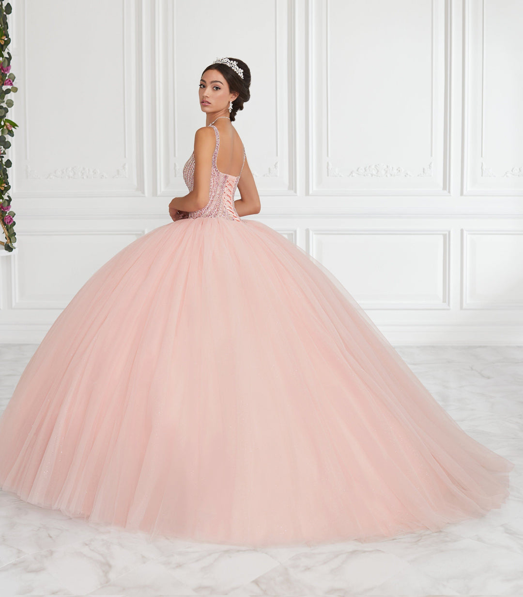 Beaded Sleeveless Tulle Quinceanera Dress by House of Wu 26943-Quinceanera Dresses-ABC Fashion