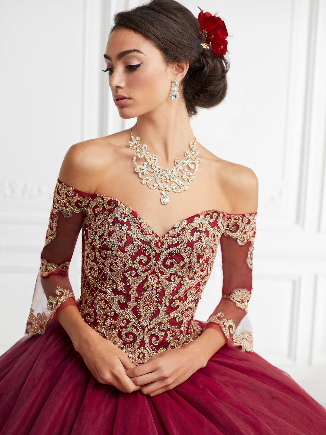 Bell Sleeve Off Shoulder Quinceanera Dress by House of Wu 26948-Quinceanera Dresses-ABC Fashion