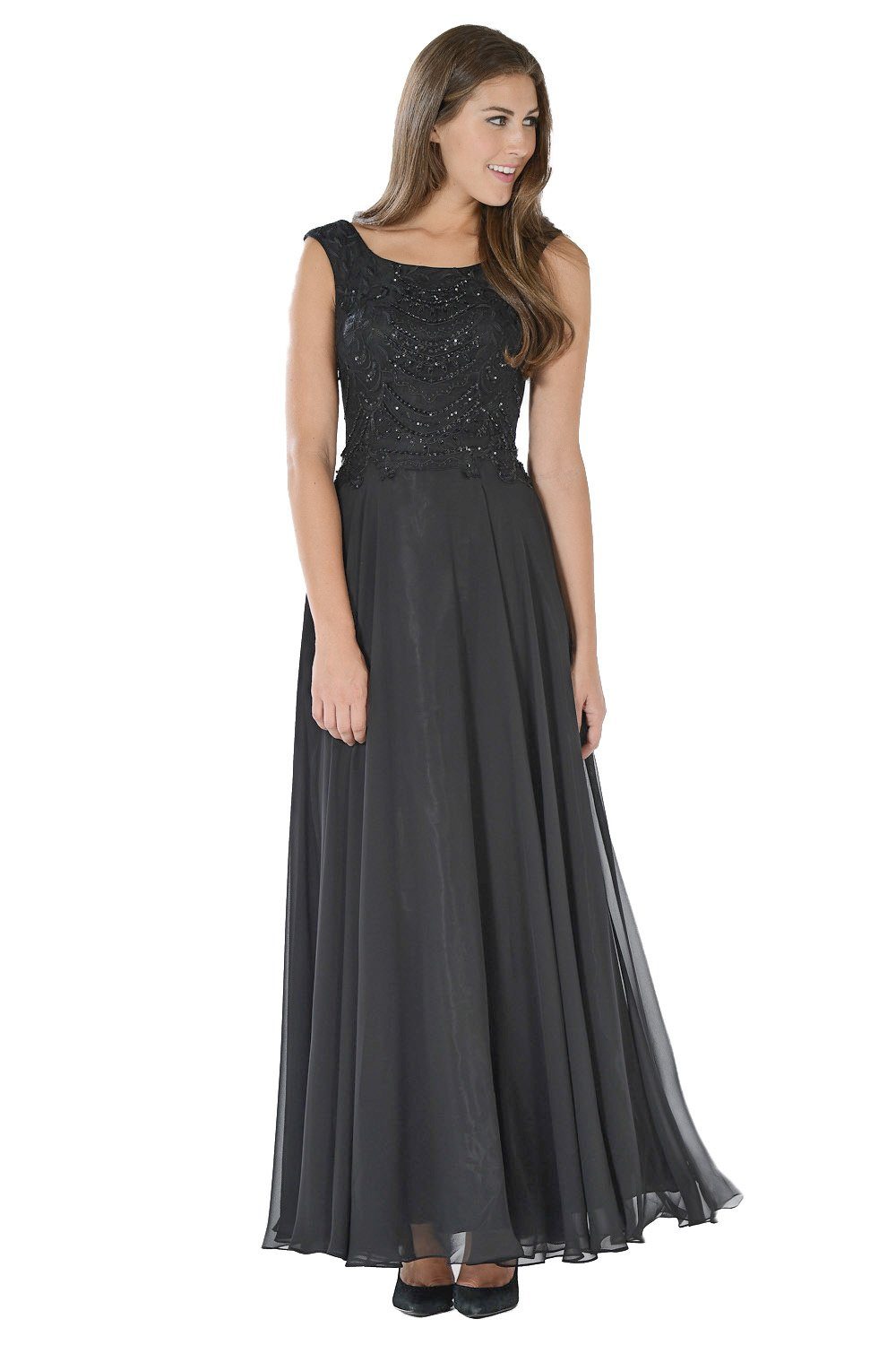 Long Sleeveless Gown By Poly USA 7810 S / Black