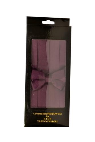 Boys Eggplant Cummerbund and Bow Tie Set-Boys Cummerbund-ABC Fashion